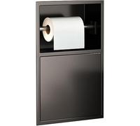 Kanduo Niche de Salle de Bain encastrée étanche, alcôve de Poubelle intégrée, Porte-Papier hygiénique avec Armoire de Rangement(48x20x12.5cm)