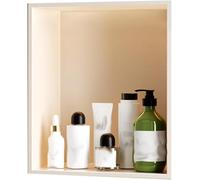 Kanduo Niche en Acier Inoxydable, Aucun carrelage requis Niches avec étagères Niches de Rangement for Salle de Bain, for Salon, Cuisine, espaces publics(Bianco,32x32cm)