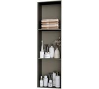 Kanduo Niche en Acier Inoxydable, Aucun carrelage requis Niches avec étagères Niches de Rangement for Salle de Bain, for Salon, Cuisine, espaces publics(Grigio,28x90cm)
