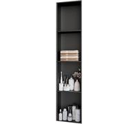 Kanduo Niche en Acier Inoxydable, Aucun carrelage requis Niches avec étagères Niches de Rangement for Salle de Bain, for Salon, Cuisine, espaces publics(Black,28x120cm)