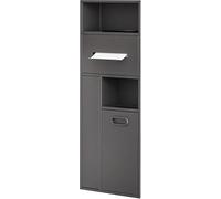 Kanduo Niche encastrée Porte-Brosse de Toilette Support de Rangement, Porte-Papier hygiénique encastré Poubelle Niche for hôtels lieux publics(Grigio,30x78x14cm)