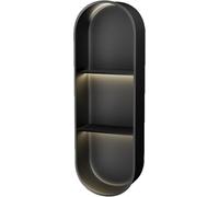 Kanduo Niche Murale avec lumière LED Non Variable, Niche de Douche encastrée for Le Rangement de la Salle de Bain(100x35x15cm)