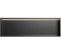 Kanduo Niche Noire en Acier Inoxydable, avec LED, Aucun carrelage requis, for Support de Rangement de Douche de Salle de Bain(Black,72x32x12.5cm)