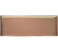 Kanduo Niche Noire en Acier Inoxydable, avec LED, Aucun carrelage requis, for Support de Rangement de Douche de Salle de Bain(Rose Gold,92x32x12.5cm)