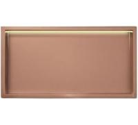 Kanduo Niche Noire en Acier Inoxydable, avec LED, Aucun carrelage requis, Niche encastrée au Fini métallique(Rose Gold,72x32x12.5cm)