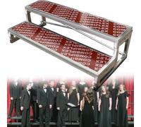 Kanduo Plateforme de scène portable Marches de chorale portables, adaptées à toutes sortes d'événements, fêtes et spectacles ; facile à assembler et très durable(2 Level)