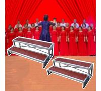 Kanduo Plateforme de scène portable Marches de chorale portables, plates-formes de scène, marches de performance antidérapantes, for théâtres scolaires, durables et portables