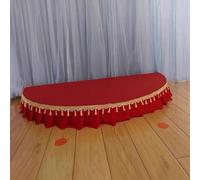 Kanduo Plateforme de scène portable Plate-forme de scène semi-circulaire (avec tapis et plinthes), petite plate-forme portable for spectacles de danse et de chant(Red-a,120x60cm (47.2x23.6in))