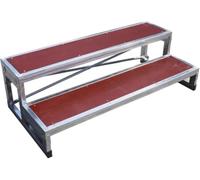 Kanduo Plateforme de scène portable Plateformes étagées, adaptées aux performances et aux discours ; robuste et portable, idéal for les écoles et divers événements(2Tier)