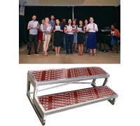 Kanduo Plateforme de scène portable Pupitre de chorale portable, une plateforme mobile for chorales, événements de groupe, mariages et spectacles(2 Level)