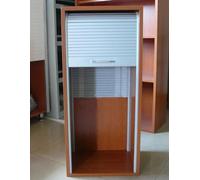 Kanduo Portes de placard à panneaux Kit de portes d'armoire enroulables avec rail, tambour de tension blanc - Panneau de remplacement rétractable for camping-car/cuisine/placard(60x70cm)