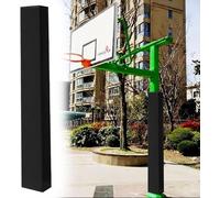 Kanduo Rembourrage de Poteau de Basket-Ball résistant aux intempéries, Protection de Coussin de sécurité for Garage, sous-Sol et poteaux d'aire de Jeux(Black,4"x4"(10x10cm))