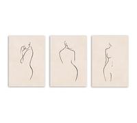 KAnduo Rose Femme Une Ligne Art Affiches et Gravures Boho Neutre Mur Photos Moderne Minimaliste Art Toile Peinture Chambre Décor pas de cadre
