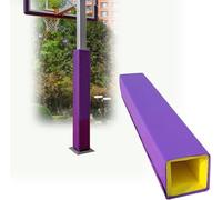 Kanduo Tapis de Poteau carré à Enceinte complète, 180 cm de Haut, Tapis de Panier de Basket-Ball, adapté aux abris de Voiture, garages et sous-sols(Purple,8 * 8cm/3.1 * 3.1in)