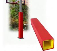 Kanduo Tapis de Poteau carré à Enceinte complète, 180 cm de Haut, Tapis de Panier de Basket-Ball, adapté aux abris de Voiture, garages et sous-sols(Rosso,15 * 15cm/5.9 * 5.9in)