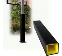 Kanduo Tapis de Poteau carré à Enceinte complète, 180 cm de Haut, Tapis de Panier de Basket-Ball, adapté aux abris de Voiture, garages et sous-sols(Black,18 * 18cm/7.1 * 7.1in)