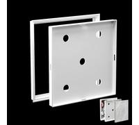 Kanduo Trappe d'accès pour la plomberie Panneau d'accès mural, porte d'accès cachée for carrelage, trappe de panneau d'accès facile, plaque de couverture d'inspection(Bianco,120x120mm(4 3/4"x4 3/4"))