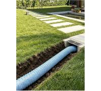 Kanduo Tuyau de Drainage du Sol perforé Tuyau de Drainage Flexible perforé, adapté aux Cours, Jardins, aménagement paysager et Gestion de l'eau(100mm)