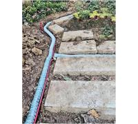 Kanduo Tuyau de Drainage du Sol perforé Tuyaux de Drainage Flexibles perforés ondulés, tuyaux souterrains, for Cours, pelouses et espaces extérieurs, 15 m