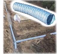 Kanduo Tuyau de Drainage du Sol perforé Tuyaux de Drainage perforés for Cours, pentes raides, Jardins et Drainage paysager, 25 m