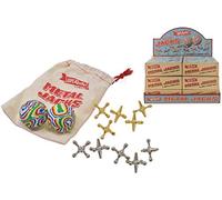 KandyToys Superetro Jeu de crics Traditionnels en métal | Ensemble Complet + Sac de Voyage | Knucklebones Fivestones Jeu Classique