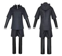 Kaneki Ken Cosplay Costume de Tokyo Ghoul Anime Cosplay Halloween Uniforme en cuir noir, Kaneki Ken., L