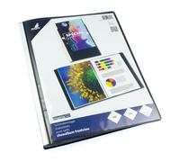 Kangaro A4 PP 30 Pochettes de présentation avec couverture avant Noir