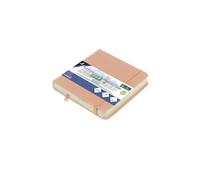 Kangaro Art Carnet de croquis 12 x 12 cm Vieux rose PU Couverture rigide 80 feuilles 140 g Papier crème Rose