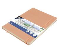 Kangaro Art Carnet de croquis A4, vieux rose, couverture rigide, 80 feuilles, 140 g, papier crème, rose