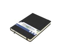 Kangaro Art Carnet de croquis A5 à couverture rigide en polyuréthane noir 80 feuilles 140 g Papier crème