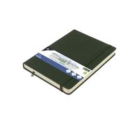Kangaro Art Carnet de croquis A5 Forest Green PU Couverture rigide 80 feuilles 140 g Papier crème avec élastique et bande élastique