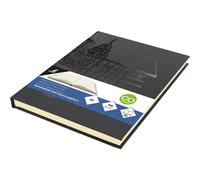 Kangaro Carnet de croquis K-5567 — Format A5, couverture rigide, 140 g, noir
