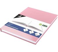 Kangaro Cahier d'école A5 à couverture rigide rose pastel, 80 feuilles, 80 g