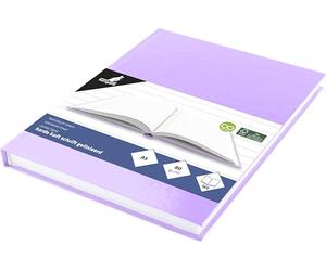 Kangaro Cahier d'école A5 à couverture rigide violet pastel, 80 feuilles, 80 g