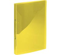 Kangaro Classeur à anneaux - Format A4-2 anneaux - Capacité : 25 mm - Matériau : polypropylène - Couleur : jaune transparent