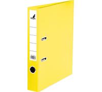 Kangaro Classeur en plastique polypropylène - Dos de 5 cm - Format A4 - Jaune - Classeur à anneaux - Classeur à levier