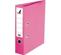 Kangaro Classeur en plastique polypropylène - Dos de 7,5 cm - Format A4 - Couleur : rose (classeur à anneaux, classeur à levier, porte-lettres)