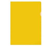 Kangaro K-34008 Lot de 10 porte-documents A4 en polypropylène 120 microns Jaune grainé 31 x 21,6 x 0,4 mm
