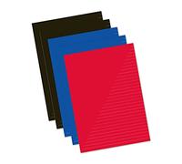 Kangaro K-58331 Lot de 5 cahiers d'écolier lignés A4 80 feuilles assorties Bleu sarcelle