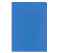 Kangaro Lot de 10 pochettes transparentes A4 PP 120 microns bleu grainé
