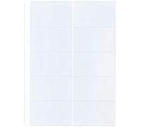 Kangaro Lot de 10 porte-cartes de visite A4 en polypropylène 120 microns 10 compartiments grainés
