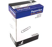 Kangaro Lot de 1000 pinces à courrier rondes en acier galvanisé 30 mm