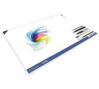 Kangaro Lot de 12 feuilles de papier aquarelle A2 Blanc crème 300 g