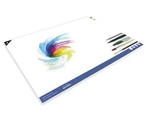 Kangaro Lot de 12 feuilles de papier aquarelle A2 Blanc crème 300 g