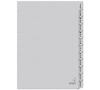 Kangaro Lot de 12 intercalaires en carton recyclé gris FSC 180 g/m² A4 Jan-Dec