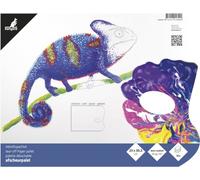 Kangaro Palette à déchirer 23 x 30 cm, 36 Feuilles de Papier 50 g, collée sur 3 côtés avec Trou pour Le Pouce, Blanc