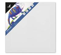 Kangaro Toile - 30 x 30 cm - 380 g/m² - 100% coton - Avec cadre en bois de pin et cales - Blanc