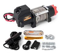 KANGAROO WINCH Treuil Electrique 12v - 6000 lbs / 2722 kg - Puissant et Compact avec Câble Synthétique et Télécommande - Construction Fiable - Voiture, Quad et Défis Offroad (K6000-SR-12V)