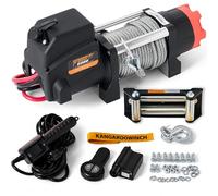 KANGAROO WINCH Treuil Electrique 24v Universel 6000 lbs / 2722 kg - Puissant et Compact avec Câble Acier et Télécommande - Construction Fiable pour Voiture, Quad et Défis Offroad (K6000-24V)