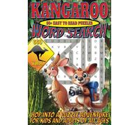 Kangaroo Word Search: Easy To Read Print With 50+ Puzzles About Kangaroos, Wallabies, Wildlife, And More | 6x9 inches, 110 pages | Gift For Holidays, Vacations, and Spare Time